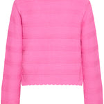 Textured scalloped knit cardigan -Pink-cardigan- Hometown Style HTS, women's in store and online boutique located in Ingersoll, Ontario