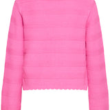 Textured scalloped knit cardigan -Pink-cardigan- Hometown Style HTS, women's in store and online boutique located in Ingersoll, Ontario