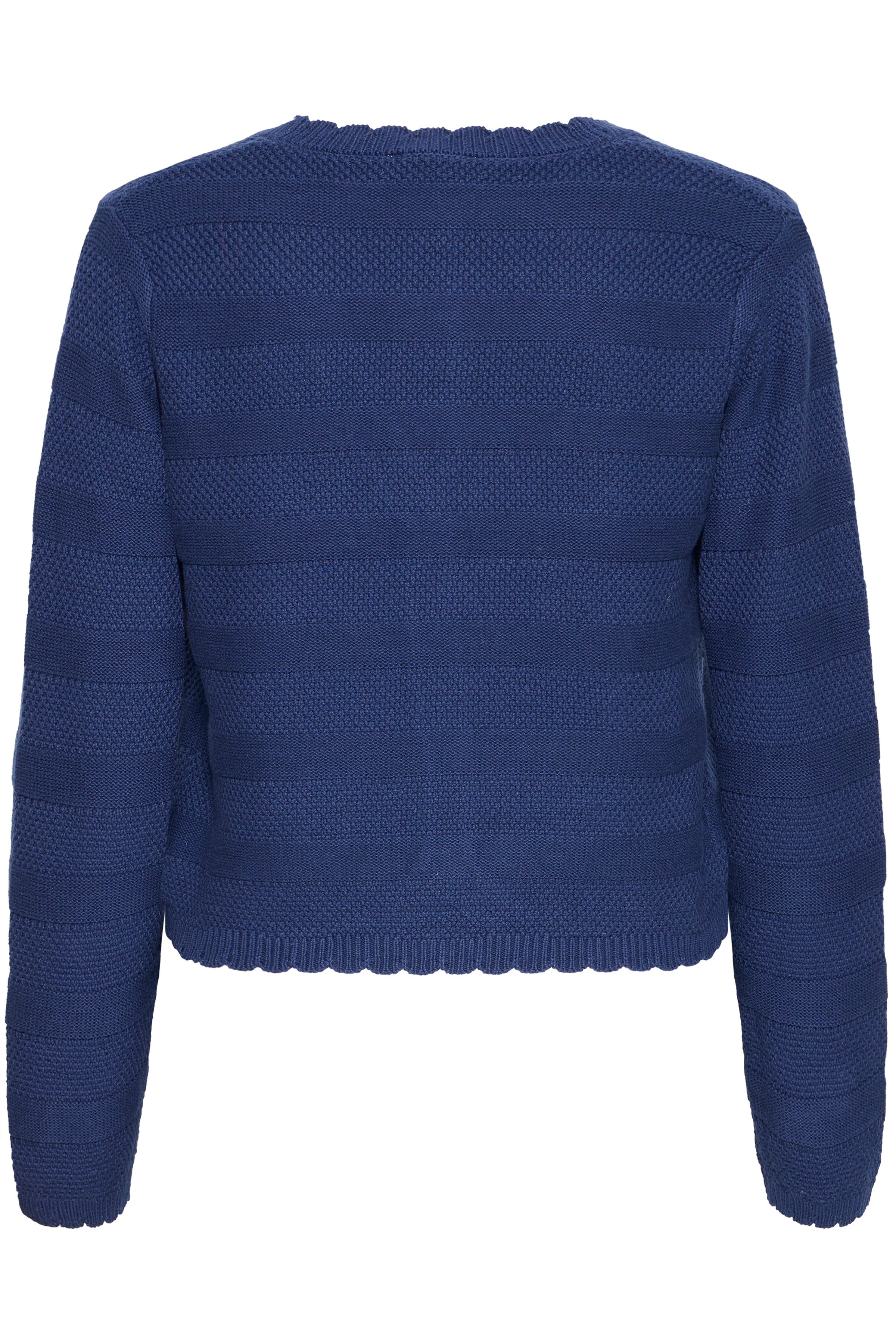 Textured scalloped knit cardigan -Navy-cardigan- Hometown Style HTS, women's in store and online boutique located in Ingersoll, Ontario