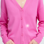 Lightweight Cardigan Pullover - Pink-cardigan- Hometown Style HTS, women's in store and online boutique located in Ingersoll, Ontario