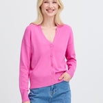 Lightweight Cardigan Pullover - Pink-cardigan- Hometown Style HTS, women's in store and online boutique located in Ingersoll, Ontario
