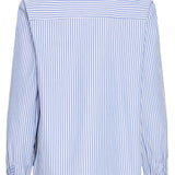 Button down, Cotton Shirt - Blue Stripe-blouse- Hometown Style HTS, women's in store and online boutique located in Ingersoll, Ontario