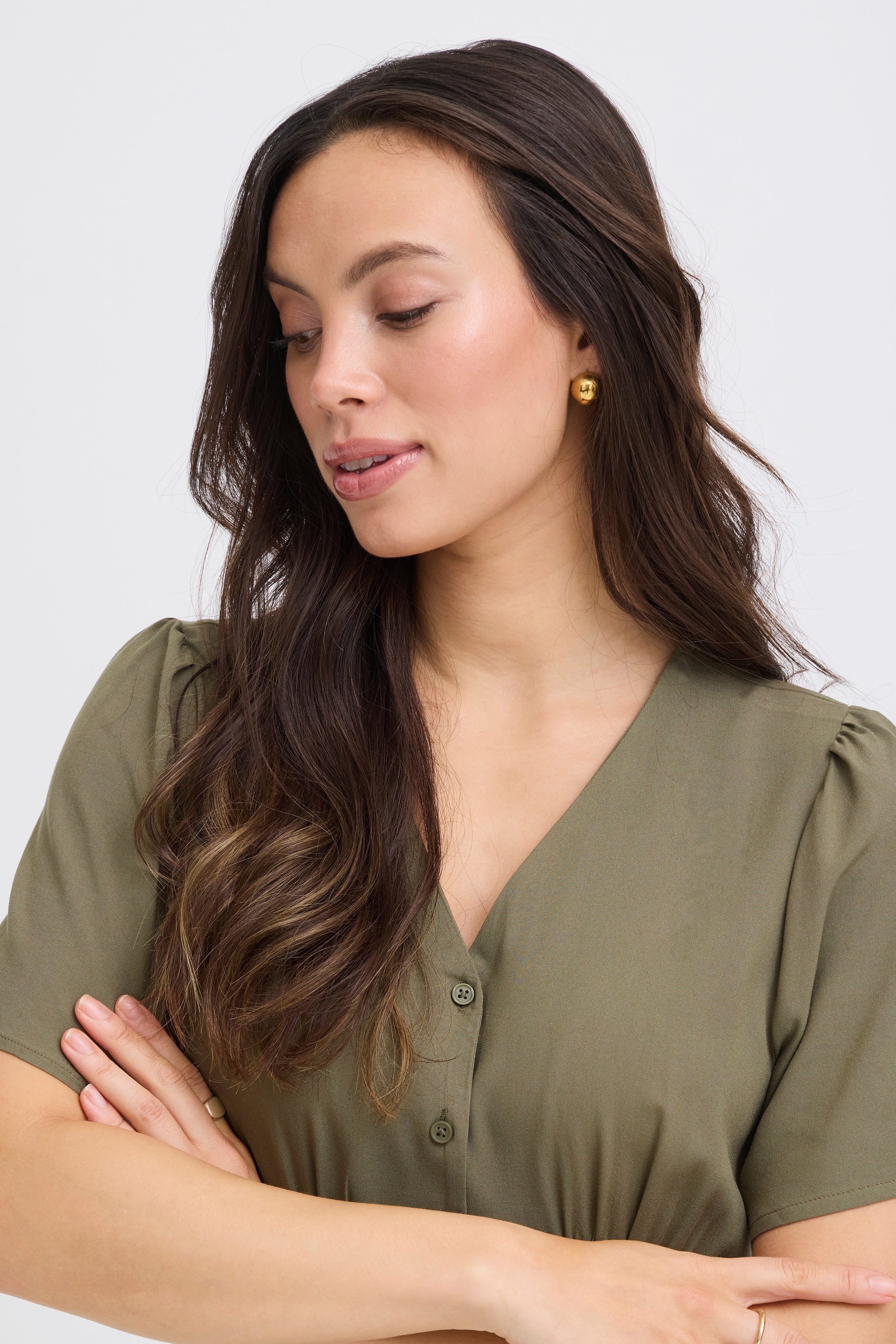 BYMMJOELLA SHORT V NECK - Kalamata-Casual Dresses- Hometown Style HTS, women's in store and online boutique located in Ingersoll, Ontario