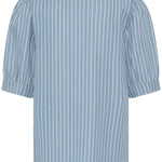 BYKOSMO V SS SHIRT - Light Blue-Blouses- Hometown Style HTS, women's in store and online boutique located in Ingersoll, Ontario