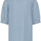 BYKOSMO V SS SHIRT - Light Blue-Blouses- Hometown Style HTS, women's in store and online boutique located in Ingersoll, Ontario
