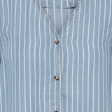 BYKOSMO V SS SHIRT - Light Blue-Blouses- Hometown Style HTS, women's in store and online boutique located in Ingersoll, Ontario