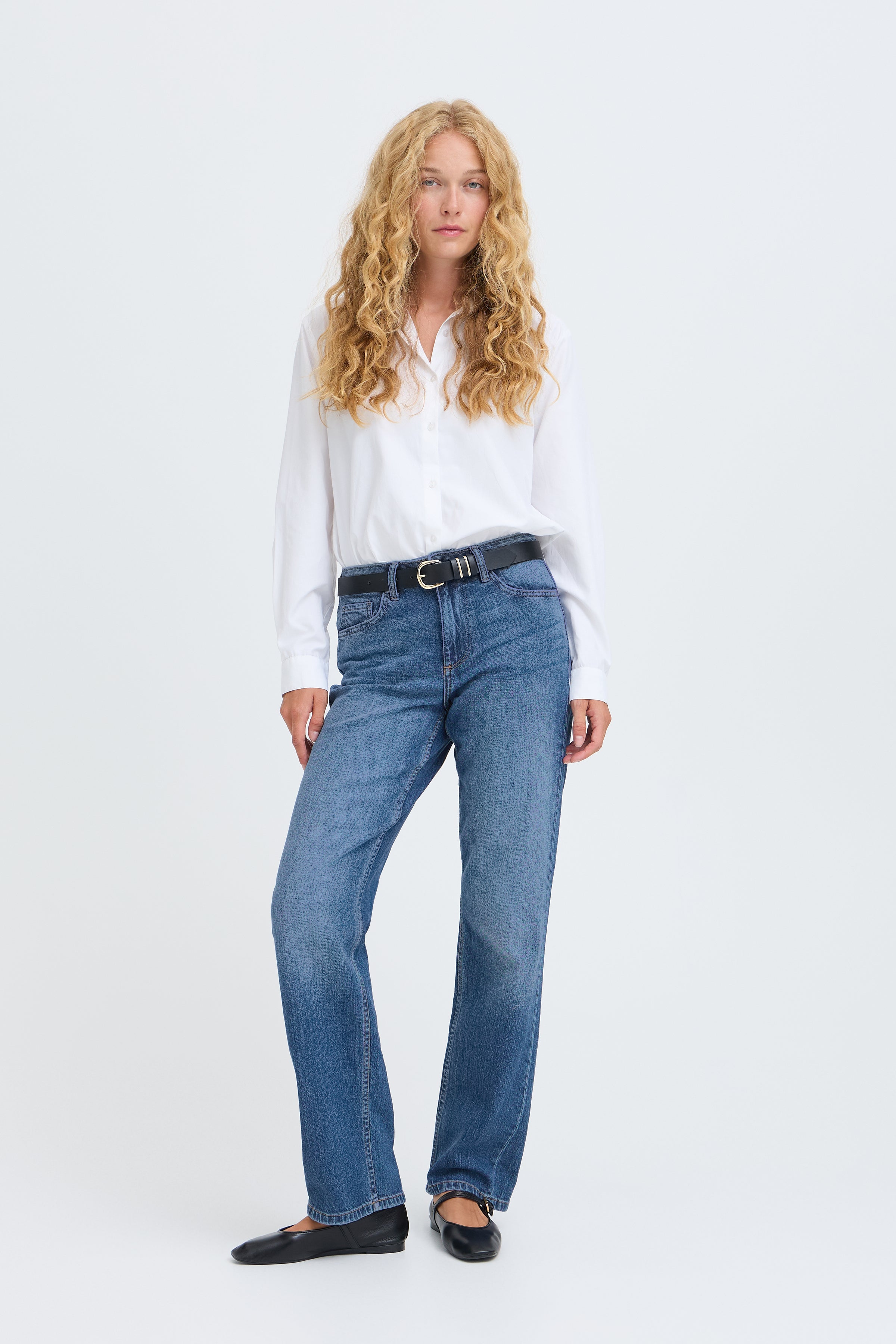 BYKAJANE STRAIGHT JEANS - Mid Blue-Denim- Hometown Style HTS, women's in store and online boutique located in Ingersoll, Ontario