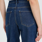 BYKAJANE STRAIGHT JEANS - Dark Blue-Denim- Hometown Style HTS, women's in store and online boutique located in Ingersoll, Ontario