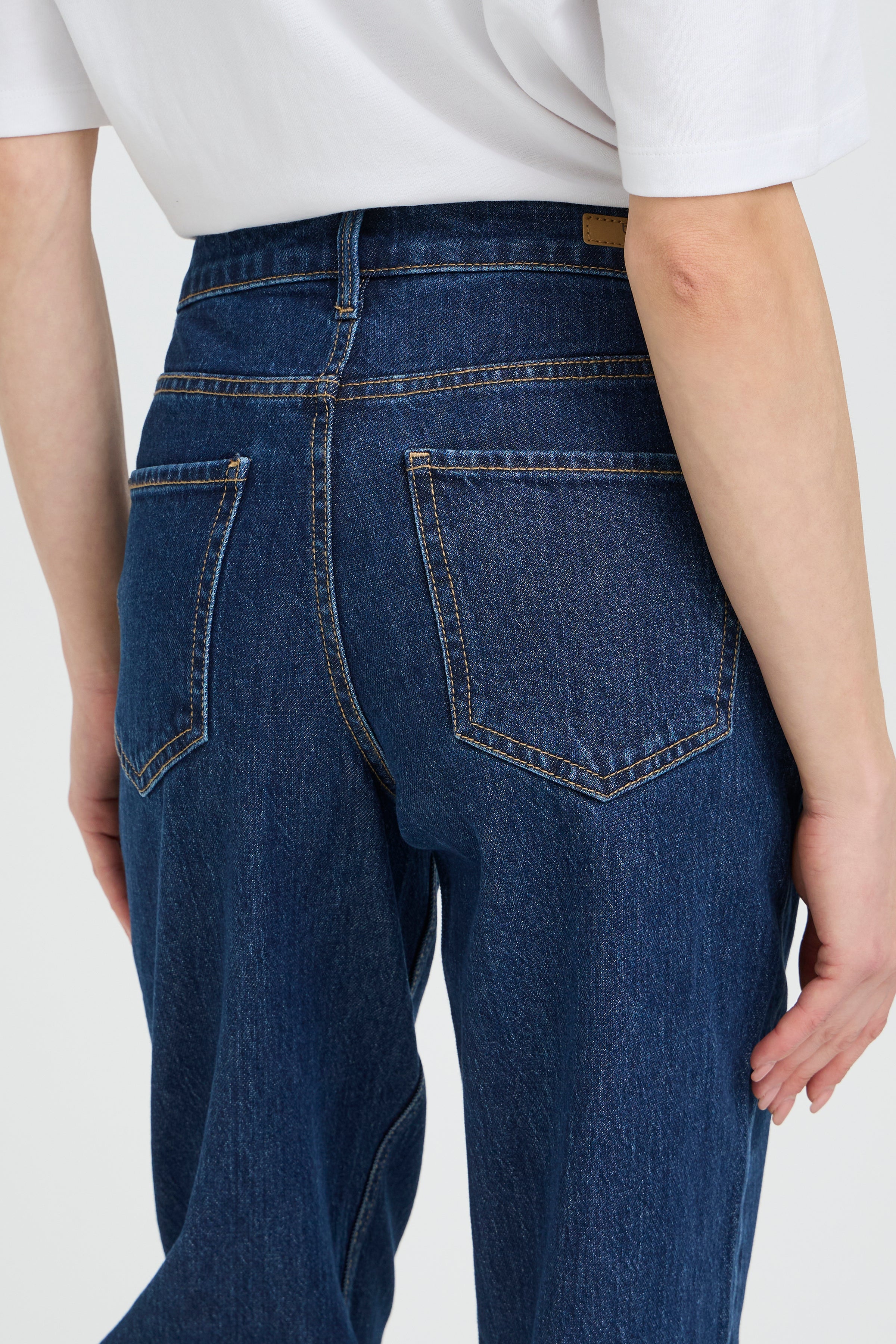 BYKAJANE STRAIGHT JEANS - Dark Blue-Denim- Hometown Style HTS, women's in store and online boutique located in Ingersoll, Ontario