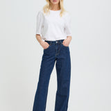 BYKAJANE STRAIGHT JEANS - Dark Blue-Denim- Hometown Style HTS, women's in store and online boutique located in Ingersoll, Ontario