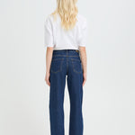 BYKAJANE STRAIGHT JEANS - Dark Blue-Denim- Hometown Style HTS, women's in store and online boutique located in Ingersoll, Ontario