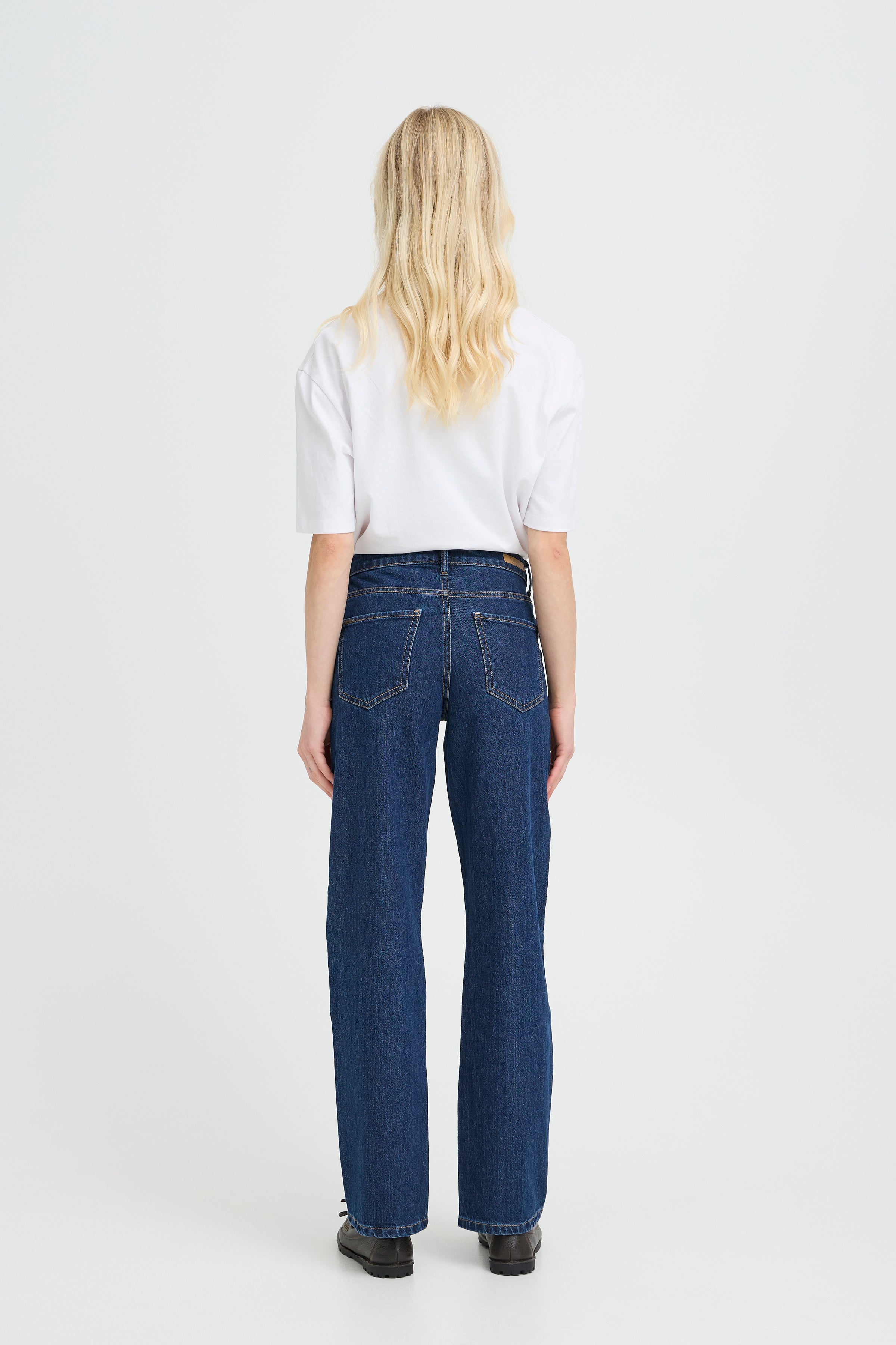 BYKAJANE STRAIGHT JEANS - Dark Blue-Denim- Hometown Style HTS, women's in store and online boutique located in Ingersoll, Ontario