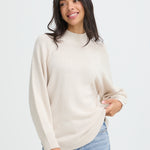 MODESTE TUNIC SWEATER - Oatmeal-Sweater- Hometown Style HTS, women's in store and online boutique located in Ingersoll, Ontario