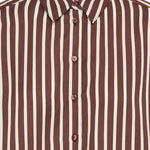 BYEVINO SHIRT - FRENCH ROAST STRIPE-casual shirt- Hometown Style HTS, women's in store and online boutique located in Ingersoll, Ontario