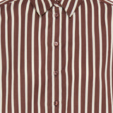 BYEVINO SHIRT - FRENCH ROAST STRIPE-casual shirt- Hometown Style HTS, women's in store and online boutique located in Ingersoll, Ontario