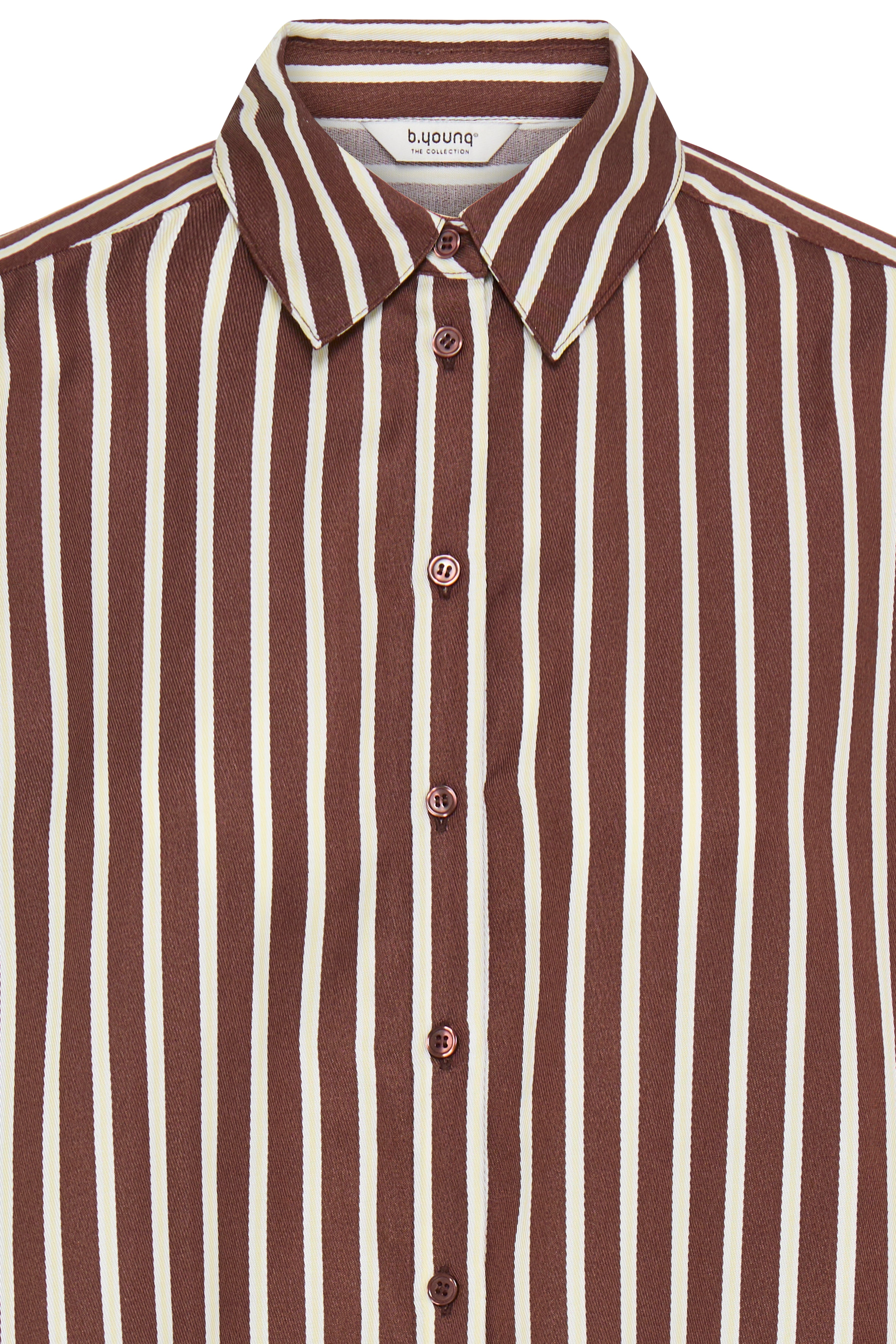 BYEVINO SHIRT - FRENCH ROAST STRIPE-casual shirt- Hometown Style HTS, women's in store and online boutique located in Ingersoll, Ontario