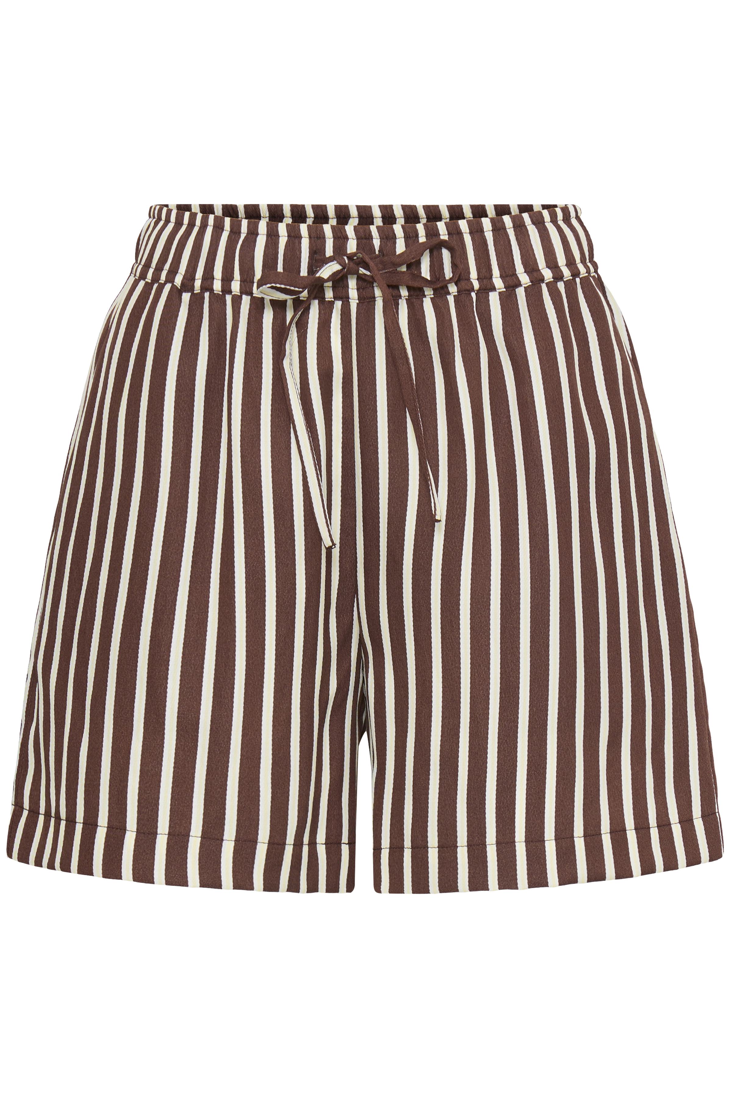 BYEVINO SHORTS - FRENCH ROAST STRIPE-Shorts- Hometown Style HTS, women's in store and online boutique located in Ingersoll, Ontario