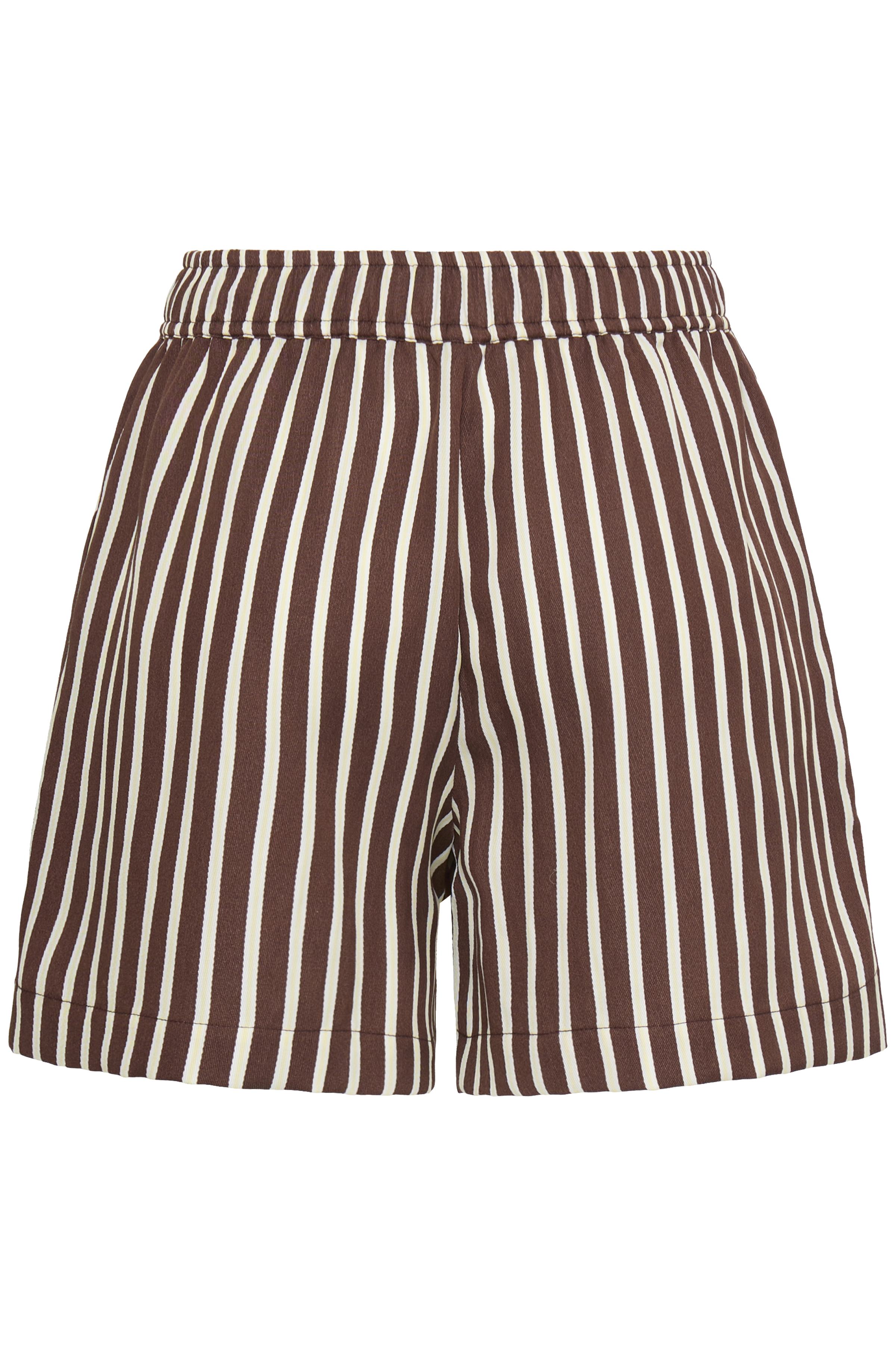 BYEVINO SHORTS - FRENCH ROAST STRIPE-Shorts- Hometown Style HTS, women's in store and online boutique located in Ingersoll, Ontario