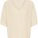 BYMOBBE VNECK JUMPER 2 - Birch-Sweater- Hometown Style HTS, women's in store and online boutique located in Ingersoll, Ontario