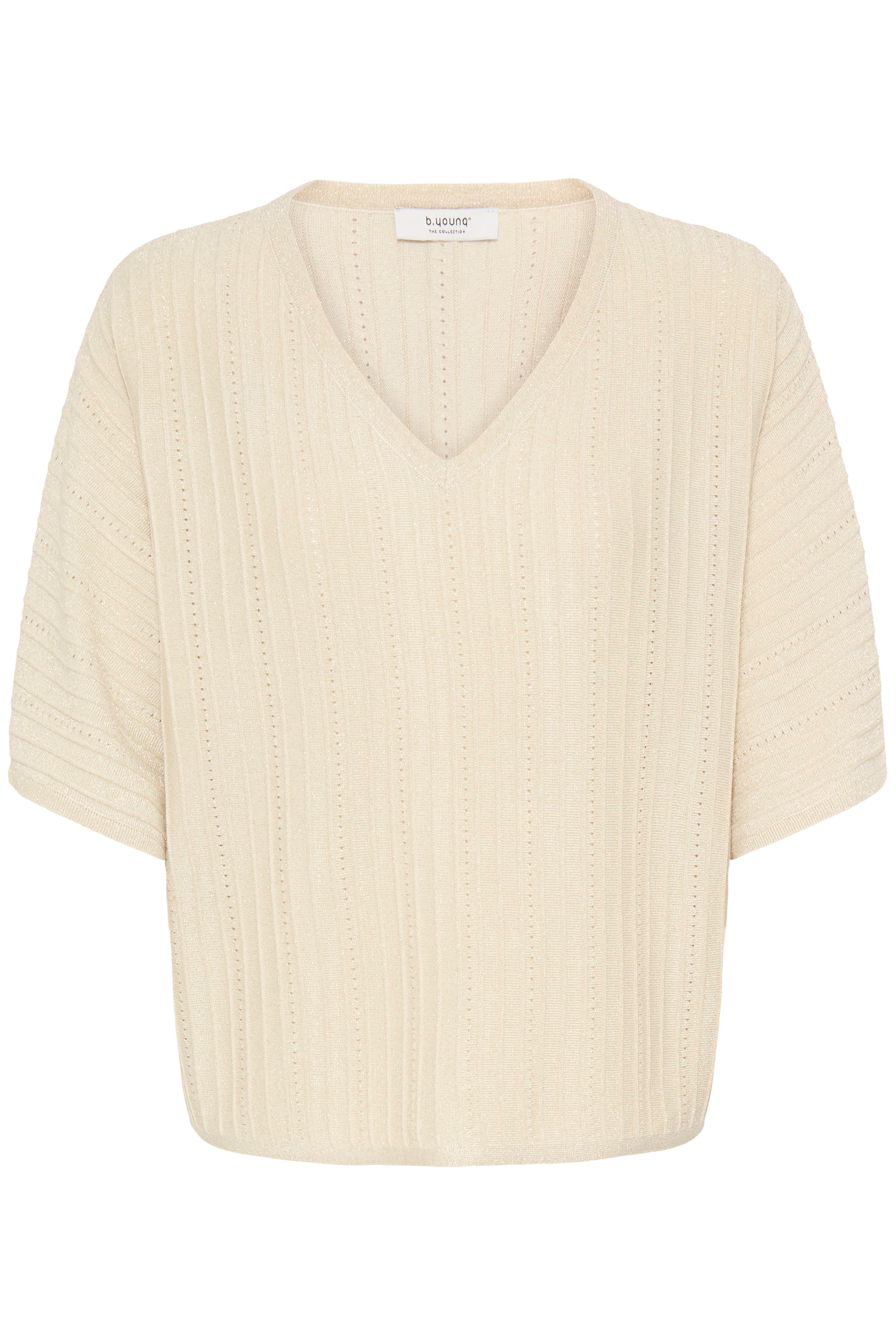 BYMOBBE VNECK JUMPER 2 - Birch-Sweater- Hometown Style HTS, women's in store and online boutique located in Ingersoll, Ontario