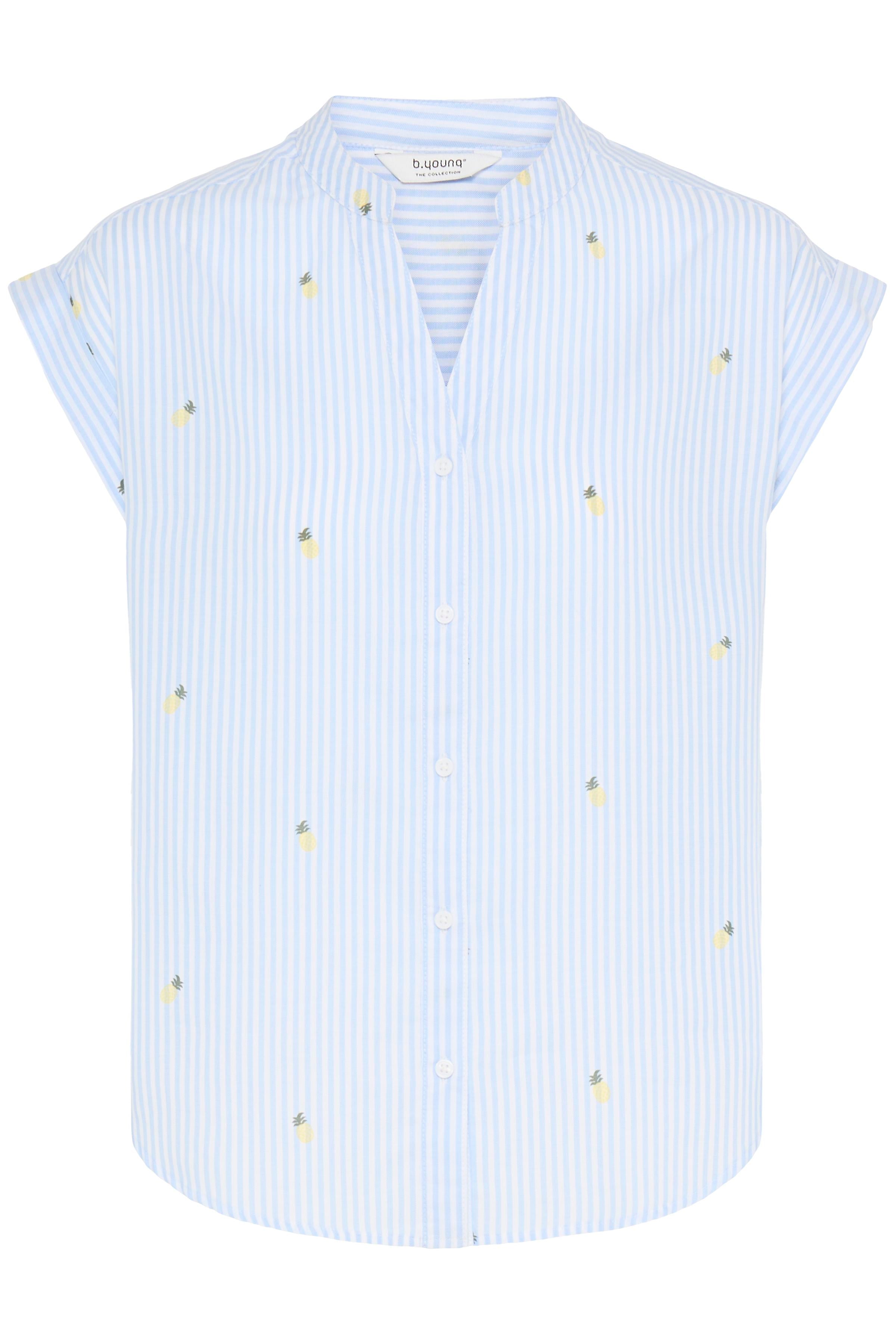 BYISILAS SHIRT - Blue Stripe-Casual Tops- Hometown Style HTS, women's in store and online boutique located in Ingersoll, Ontario