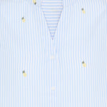 BYISILAS SHIRT - Blue Stripe-Casual Tops- Hometown Style HTS, women's in store and online boutique located in Ingersoll, Ontario