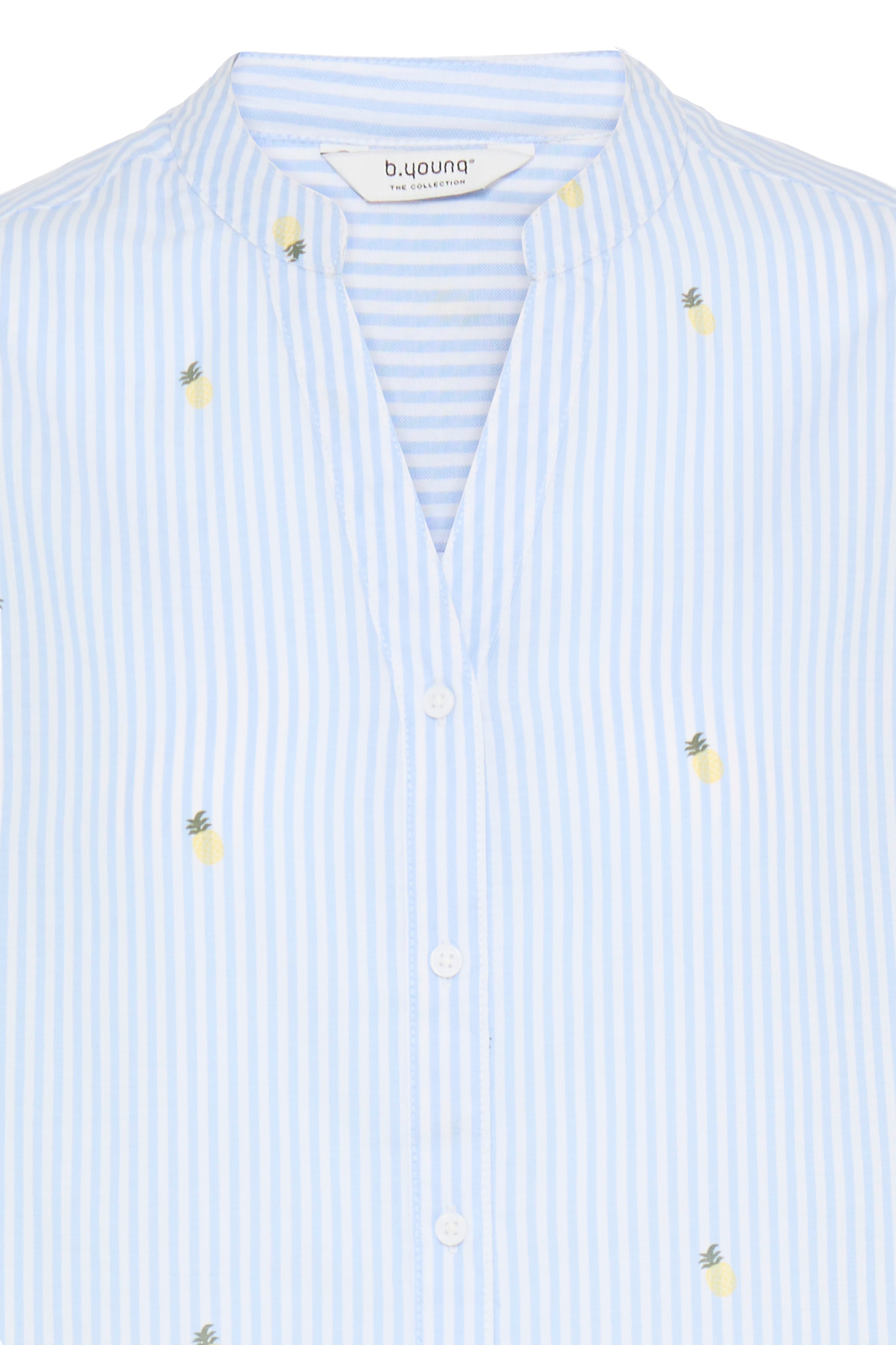 BYISILAS SHIRT - Blue Stripe-Casual Tops- Hometown Style HTS, women's in store and online boutique located in Ingersoll, Ontario