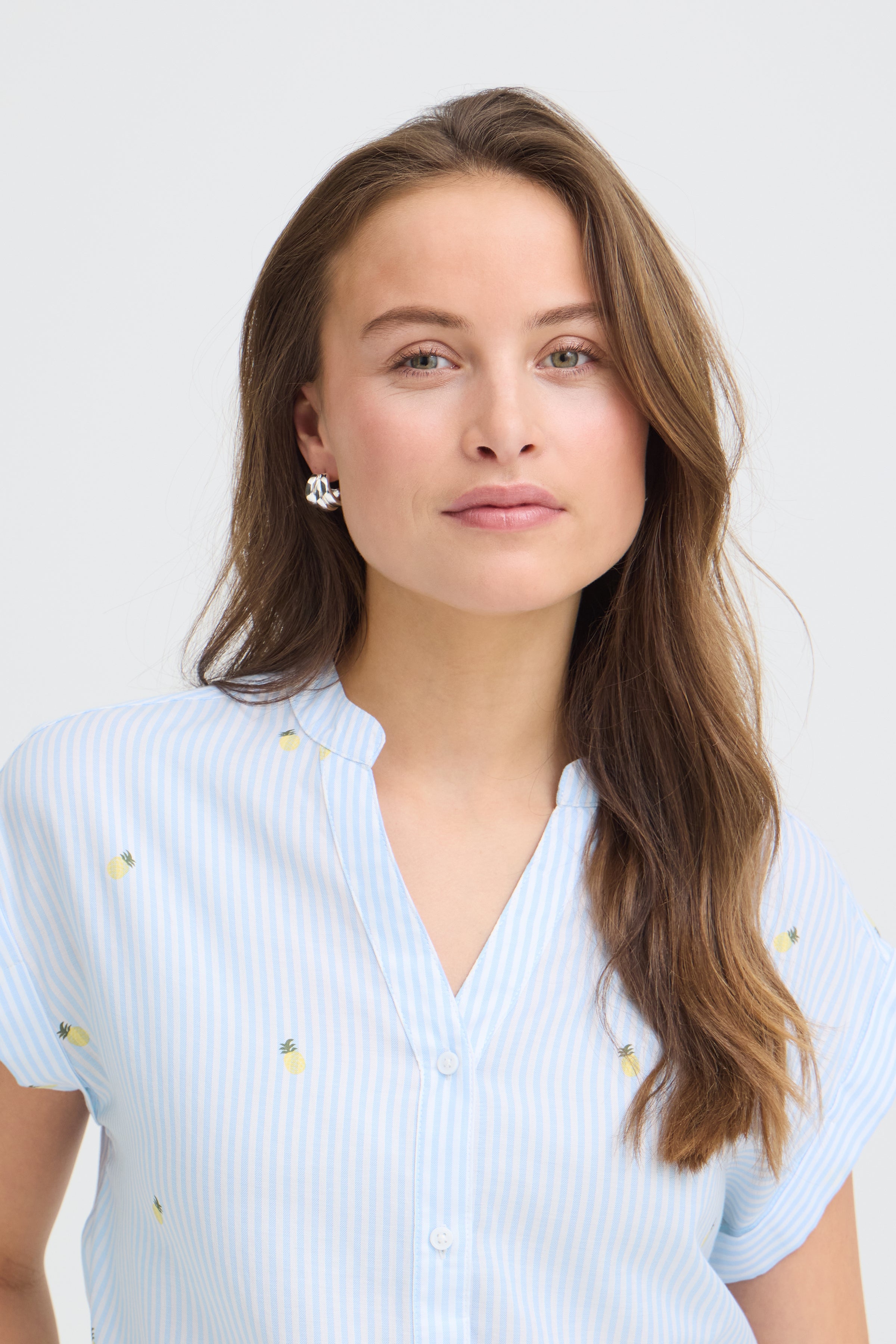 BYISILAS SHIRT - Blue Stripe-Casual Tops- Hometown Style HTS, women's in store and online boutique located in Ingersoll, Ontario