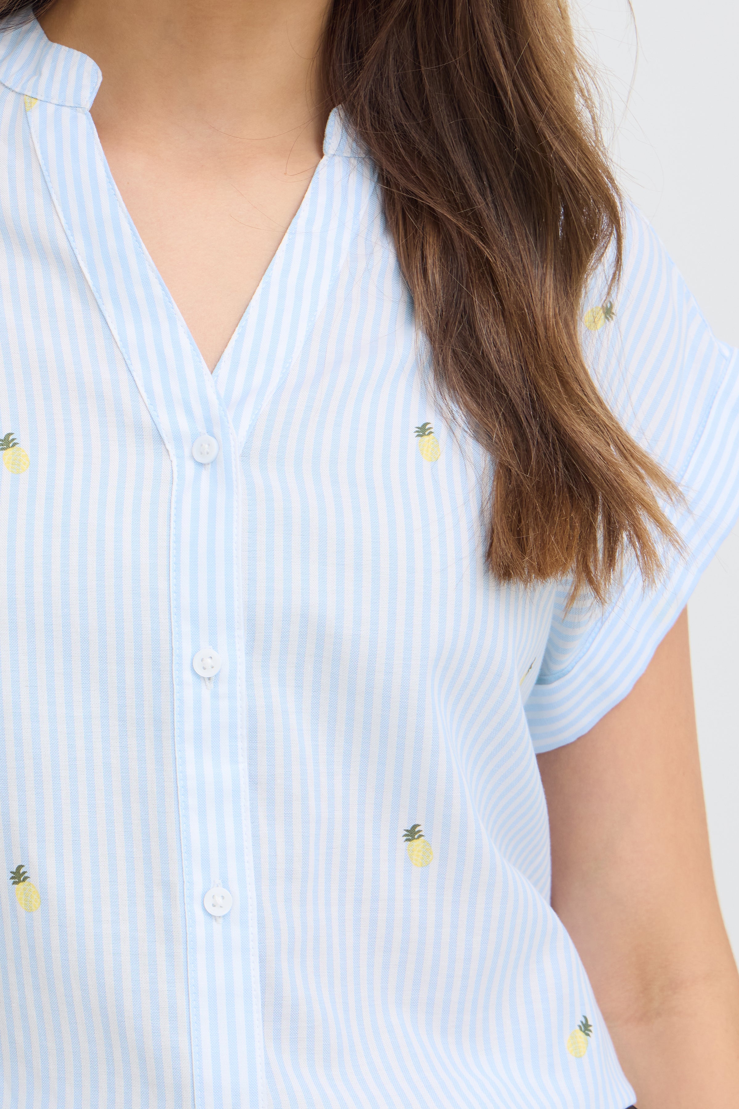 BYISILAS SHIRT - Blue Stripe-Casual Tops- Hometown Style HTS, women's in store and online boutique located in Ingersoll, Ontario