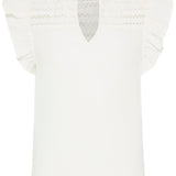 BYIBERLIN FRILL BLOUSE-Blouses- Hometown Style HTS, women's in store and online boutique located in Ingersoll, Ontario