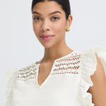 BYIBERLIN FRILL BLOUSE-Blouses- Hometown Style HTS, women's in store and online boutique located in Ingersoll, Ontario