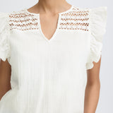 BYIBERLIN FRILL BLOUSE-Blouses- Hometown Style HTS, women's in store and online boutique located in Ingersoll, Ontario