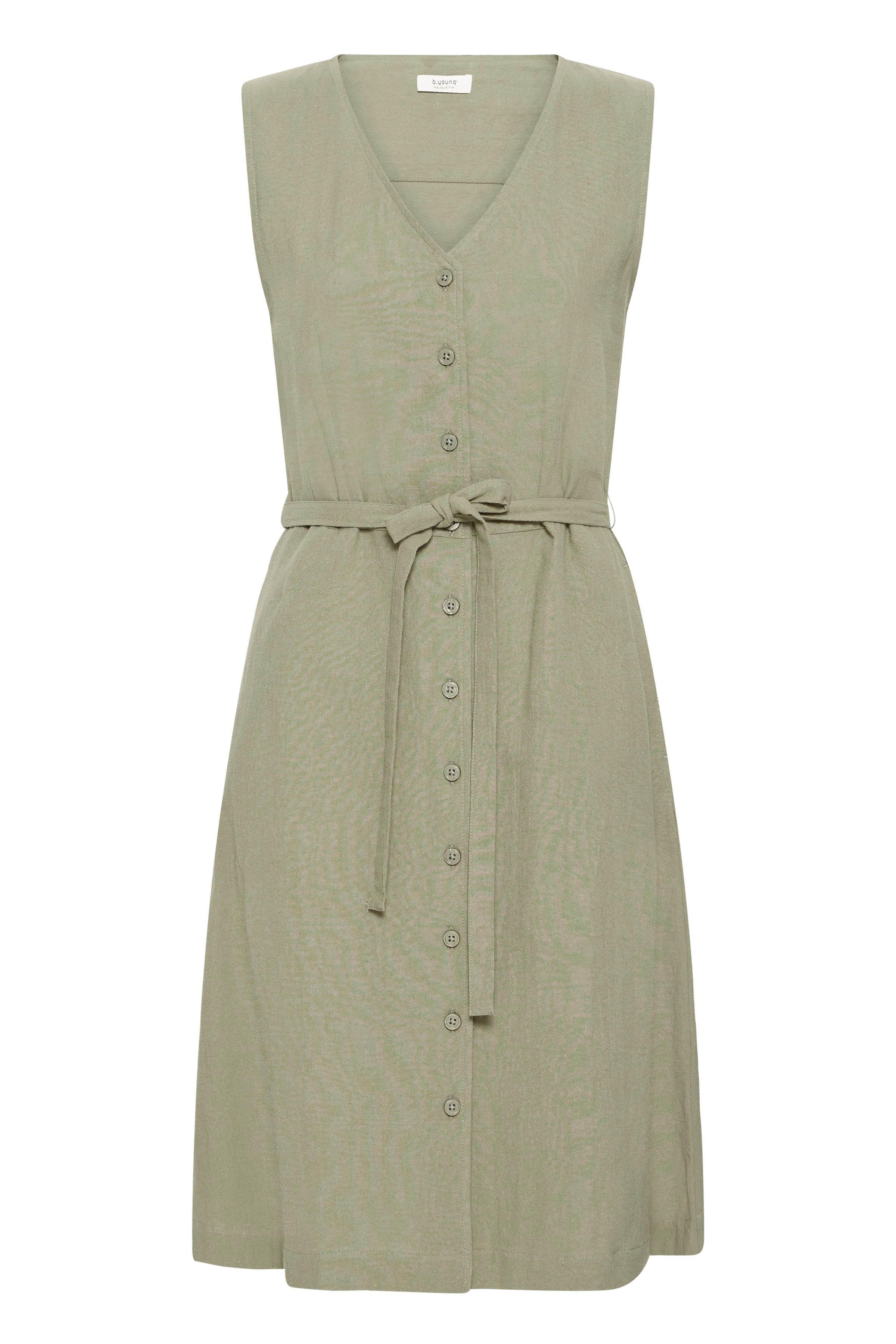 BYELLANA V DRESS - Vetiver - Green-dress- Hometown Style HTS, women's in store and online boutique located in Ingersoll, Ontario