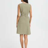 BYELLANA V DRESS - Vetiver - Green-dress- Hometown Style HTS, women's in store and online boutique located in Ingersoll, Ontario