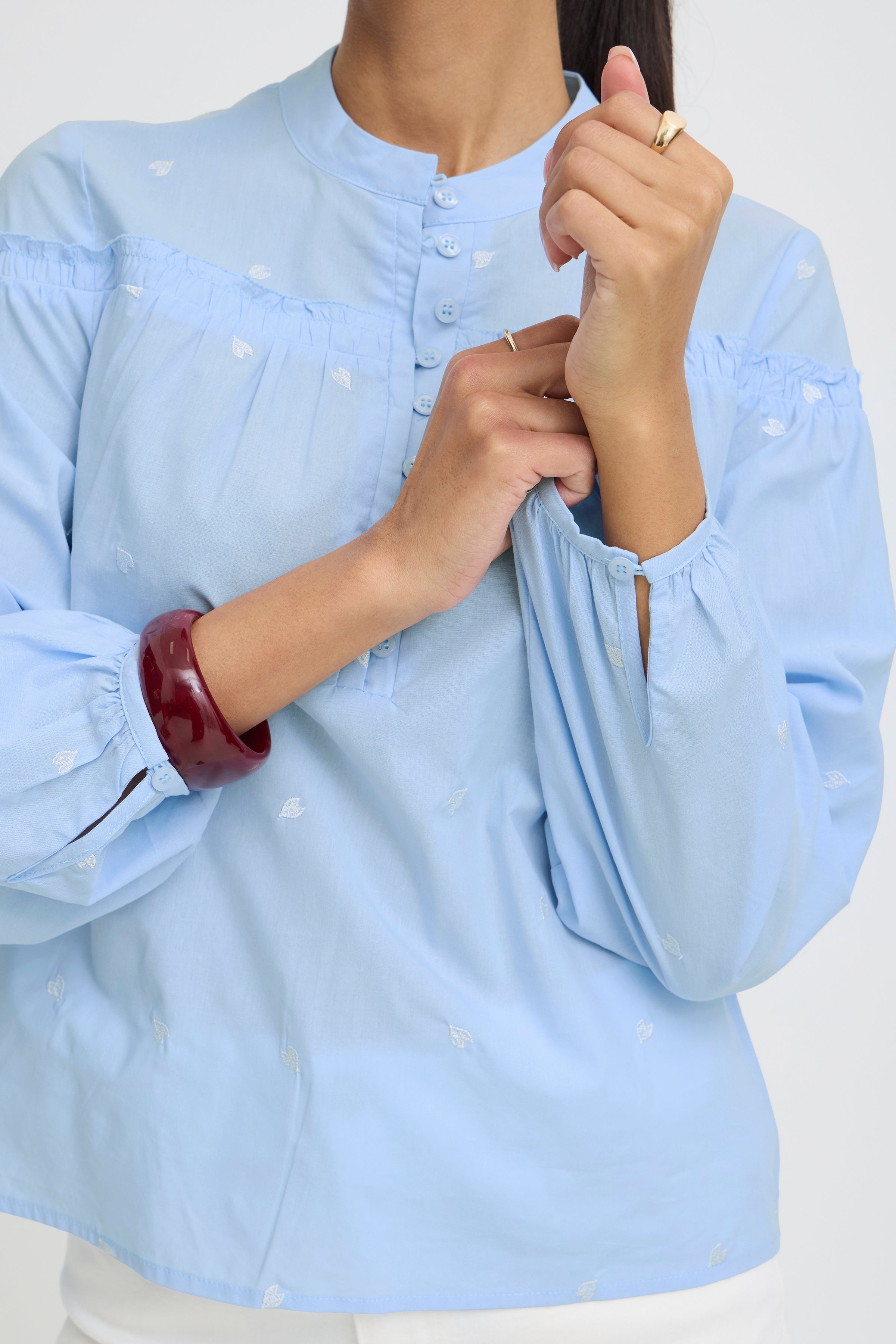 Blue Heart Blouse-blouse- Hometown Style HTS, women's in store and online boutique located in Ingersoll, Ontario