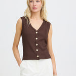 BYRUBINA TOP - French Roast Brown-Casual Tops- Hometown Style HTS, women's in store and online boutique located in Ingersoll, Ontario