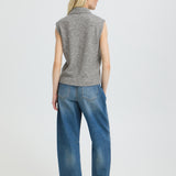 BYOMEA ZIPPER SLIPOVER - Mid Grey Melange-Casual Tops- Hometown Style HTS, women's in store and online boutique located in Ingersoll, Ontario