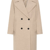 BYBANBARA PEA COAT - Humus Melange-Coat & Jackets- Hometown Style HTS, women's in store and online boutique located in Ingersoll, Ontario