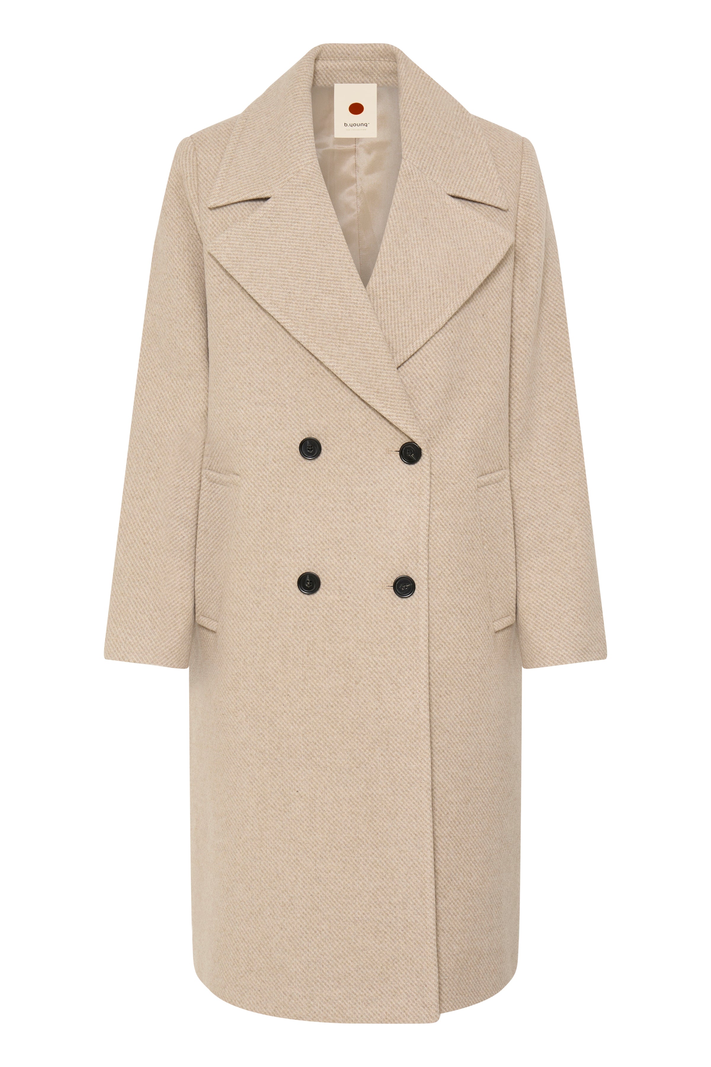 BYBANBARA PEA COAT - Humus Melange-Coat & Jackets- Hometown Style HTS, women's in store and online boutique located in Ingersoll, Ontario
