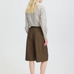 BYDANTA LONG SHORTS - Sepia Melange-Bottoms- Hometown Style HTS, women's in store and online boutique located in Ingersoll, Ontario