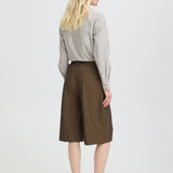 BYDANTA LONG SHORTS - Sepia Melange-Bottoms- Hometown Style HTS, women's in store and online boutique located in Ingersoll, Ontario