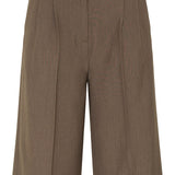 BYDANTA LONG SHORTS - Sepia Melange-Bottoms- Hometown Style HTS, women's in store and online boutique located in Ingersoll, Ontario