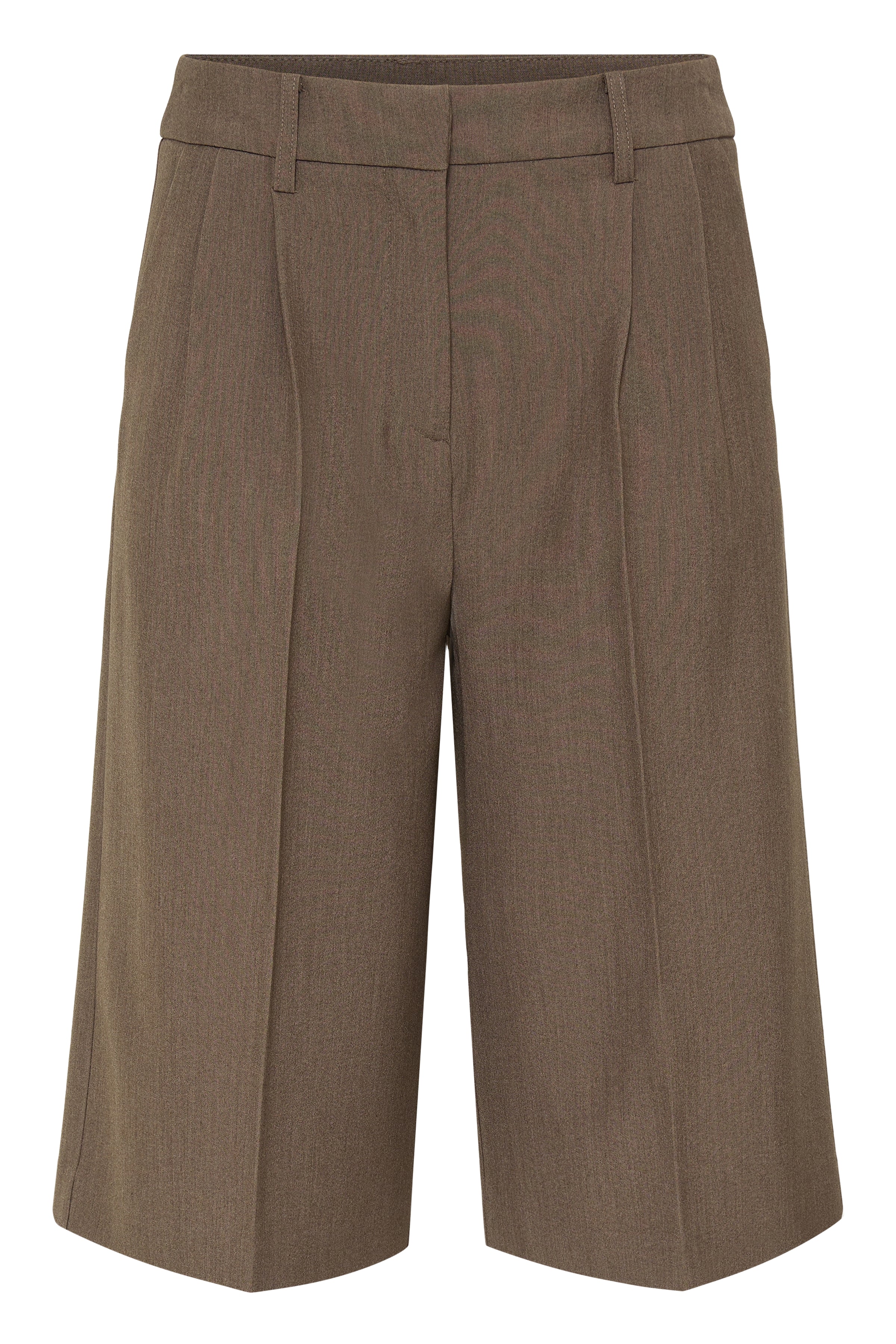 BYDANTA LONG SHORTS - Sepia Melange-Bottoms- Hometown Style HTS, women's in store and online boutique located in Ingersoll, Ontario