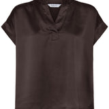 BYSELITA V PLACKET NECK - Java-Blouses- Hometown Style HTS, women's in store and online boutique located in Ingersoll, Ontario
