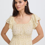 BYHELOISE DRESS - Yellow Flower-Casual Dresses- Hometown Style HTS, women's in store and online boutique located in Ingersoll, Ontario