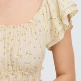 BYHELOISE DRESS - Yellow Flower-Casual Dresses- Hometown Style HTS, women's in store and online boutique located in Ingersoll, Ontario