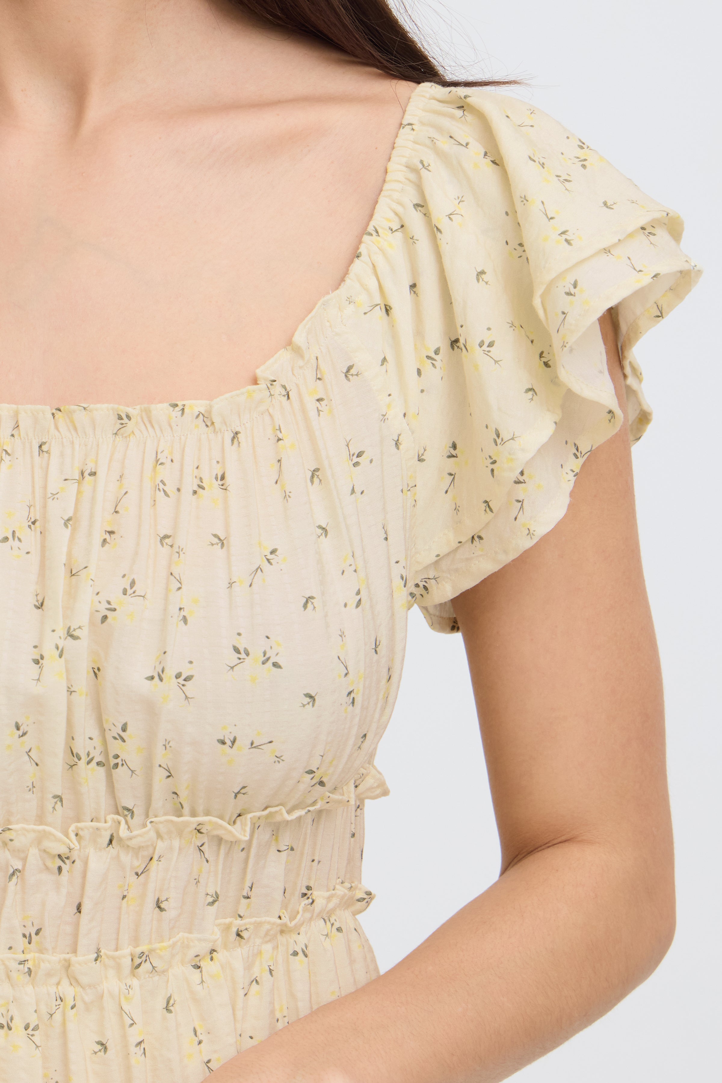 BYHELOISE DRESS - Yellow Flower-Casual Dresses- Hometown Style HTS, women's in store and online boutique located in Ingersoll, Ontario