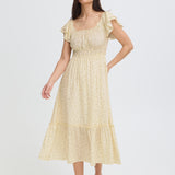 BYHELOISE DRESS - Yellow Flower-Casual Dresses- Hometown Style HTS, women's in store and online boutique located in Ingersoll, Ontario
