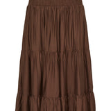 BYJOANNIE SMOCK SKIRT - French Roast - Brown-Dress- Hometown Style HTS, women's in store and online boutique located in Ingersoll, Ontario