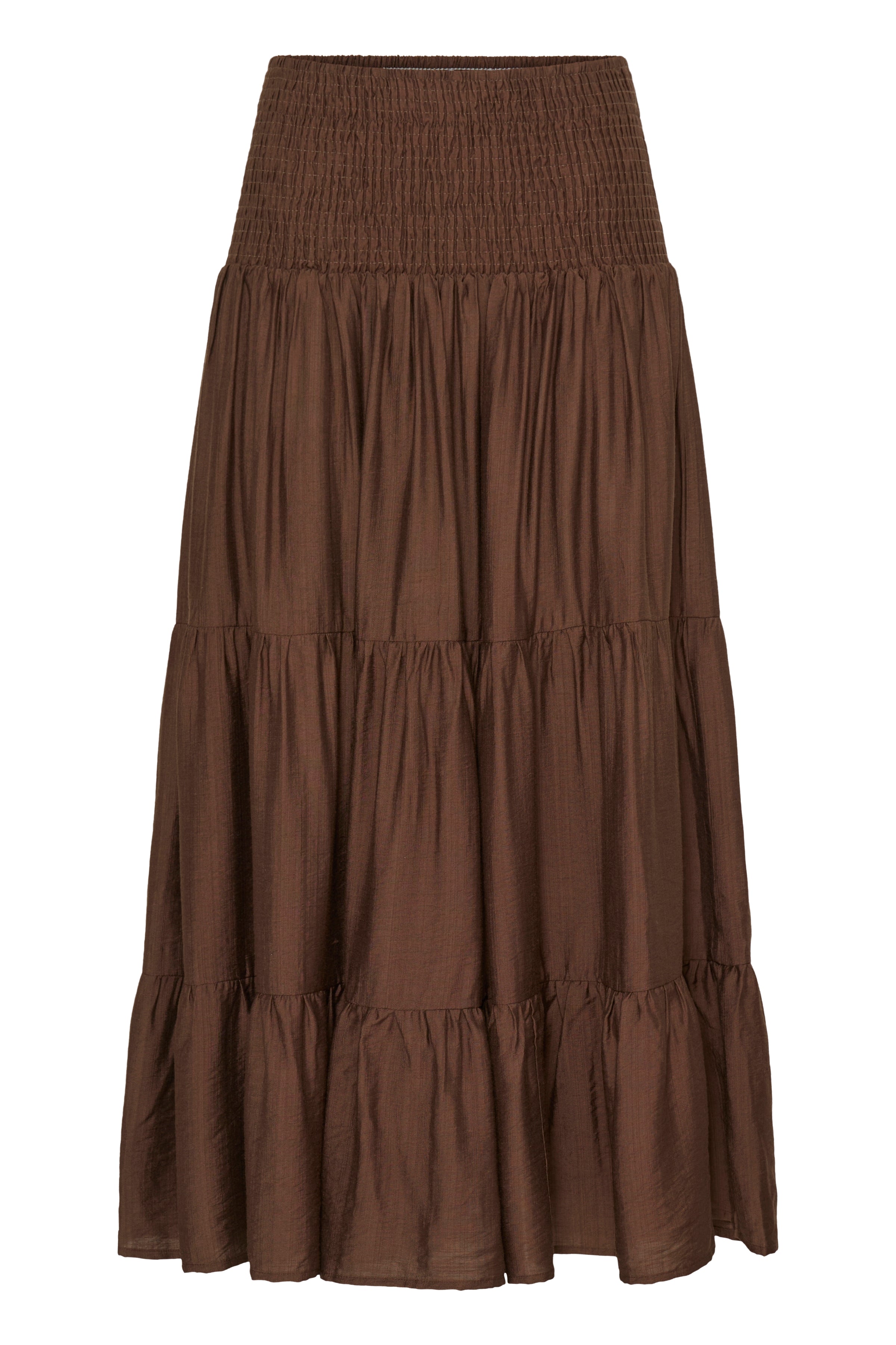 BYJOANNIE SMOCK SKIRT - French Roast - Brown-Dress- Hometown Style HTS, women's in store and online boutique located in Ingersoll, Ontario